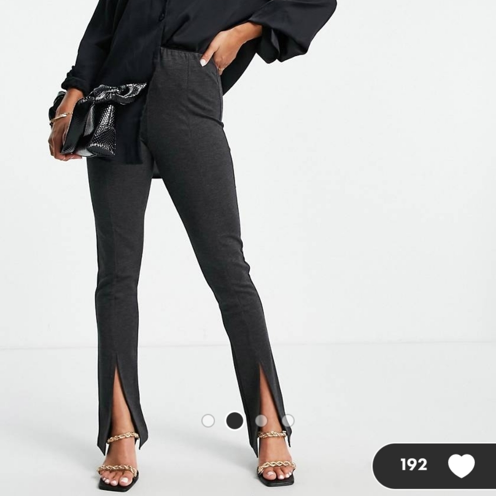 ASOS Split Front Stretch Pants - Picture 3 of 4